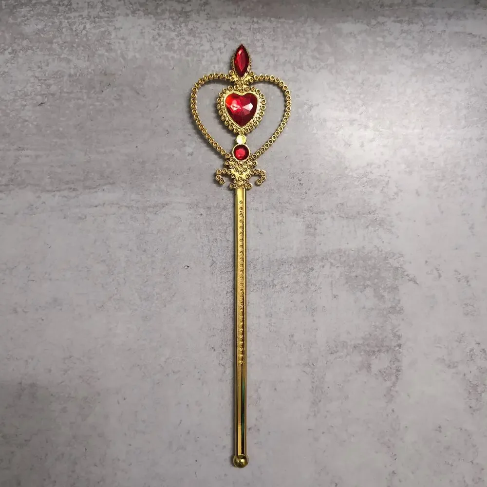 Snow White Costume Halloween Dress Up Cosplay Wand Earrings Ring Crown